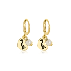 BRINCO CORAÇÃO COM NOME PERSONALIZADO - BR 53 BANHADO OURO 18K