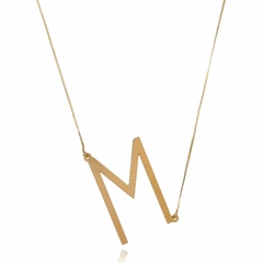COLAR INICIAL INCLINADA - CL 190 BANHADO OURO 18K