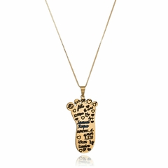 COLAR PÉZINHO COM DADOS - BANHADO OURO 18K CL 219