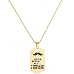 COLAR AMOR RESPEITO AFETO PROTEÇÃO CONSELHO - CL 662 BANHADO OURO 18K