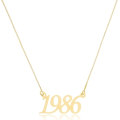 COLAR ANO NA VERTICAL - CL 738 BANHADO OURO 18K