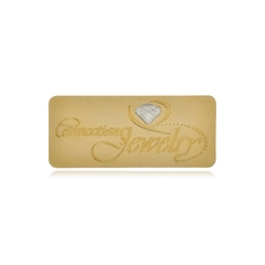 PLACA COM LOGOTIPO PERSONALIZADO - DV 08 BANHADO OURO 18K