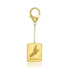 CHAVEIRO TESTE DO PEZINHO - DV 10 BANHADO OURO 18K