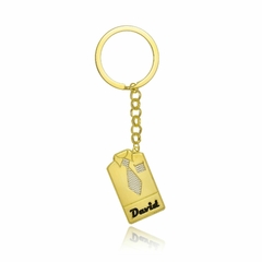 CHAVEIRO TERNO COM NOME PERSONALIZADO - DV 18 BANHADO OURO 18K