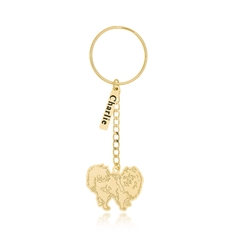 PINGENTE PET E PLACA PERSONALIZADA - DV 34 BANHADO OURO 18K