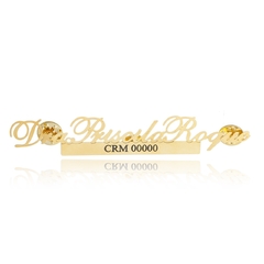 BROCHE PROFISSIONAL PERSONALIZADO COM REGISTRO - BANHADO OURO 18K DV 38