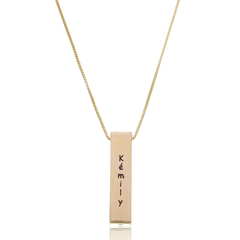 COLAR CAIXOTE COM NOMES E BONECOS - BANHADO OURO 18K EX 0020