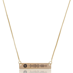 COLAR PLACA SPOTIFY - BANHADO OURO 18K EX 0022