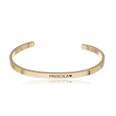 PULSEIRA BRACELETE COM NOME GRAVADO - BANHADO OURO 18K EX 0067
