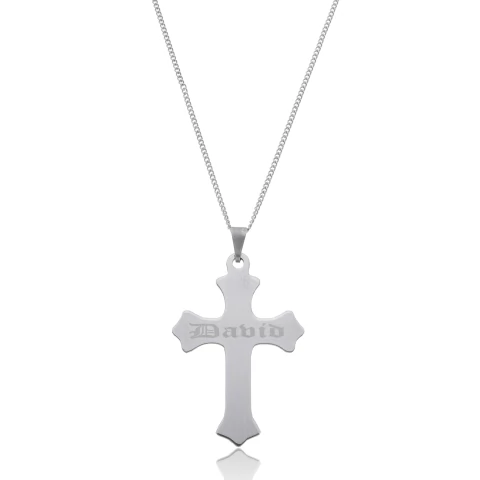 INOX COLAR CRUZ FOTOGRAVAÇÃO - EXIN 0017