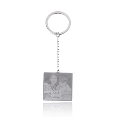 INOX CHAVEIRO QUADRADO FOTOGRAVAÇÃO - EXIN 0018