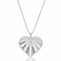 INOX COLAR CORAÇÃO 6 NOMES - EXIN 0023