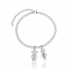 INOX PULSEIRA BONECOS COM NOME NO CORPO - EXIN 0027