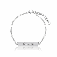 INOX PULSEIRA PARA BEBE NOME NA PLACA -EXIN 0040