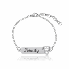 INOX PULSEIRA INFANTIL PLACA COM BONECA - EXIN 0041