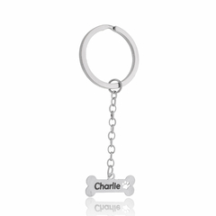 INOX CHAVEIRO COM OSSO E PATA VAZADA - EXIN 0056