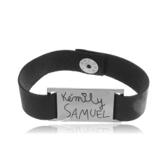 INOX PULSEIRA PQ COURO ESCRITA DE CRIANÇA - EXIN 0068