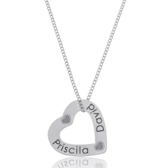 INOX MINI MANDALA SIMPLES CORAÇÃO COM NOMES - EXIN 0071