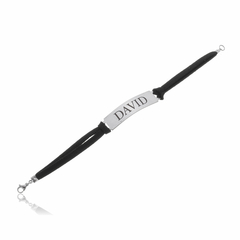 INOX PULSEIRA CORDÃO DE COURO DUPLO - EXIN 0078