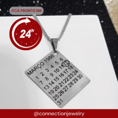 INOX COLAR PLACA CALENDARIO FRENTE VERSO - EXIN 0064 - comprar online