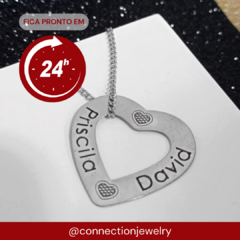 INOX MINI MANDALA SIMPLES CORAÇÃO COM NOMES - EXIN 0071 - comprar online