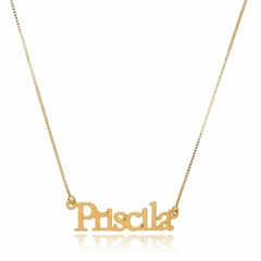 COLAR COM NOME SIMPLES PERSONALIZADO - BANHADO OURO 18K CL 01 - comprar online