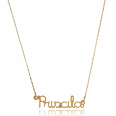 COLAR COM NOME SIMPLES PERSONALIZADO - BANHADO OURO 18K CL 01 na internet
