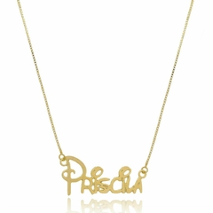 COLAR COM NOME SIMPLES PERSONALIZADO - BANHADO OURO 18K CL 01 - loja online