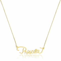 Imagem do COLAR COM NOME SIMPLES PERSONALIZADO - BANHADO OURO 18K CL 01