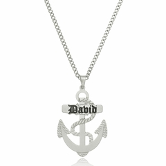 COLAR ANCORA E CORDA COM NOME PERSONALIZADO - INOX IN 106 - comprar online