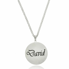 COLAR REDONDO COM NOME PERSONALIZADO - INOX IN 109 - comprar online