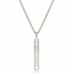 COLAR PLACA NA VERTICAL COM NOME PERSONALIZADO - INOX IN 111 - comprar online