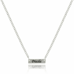 COLAR PLACA HORIZONTAL COM NOME PERSONALIZADO - INOX IN 114 - comprar online