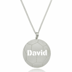 COLAR BOLA DE FUTEBOL COM NOME PERSONALIZADO - INOX IN 132 - comprar online