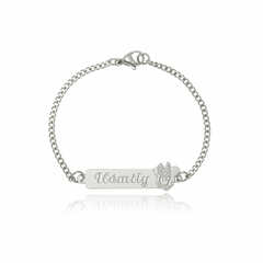 PULSEIRA COM NOME PERSONALIZADO E DESENHO - INOX IN 36 - comprar online