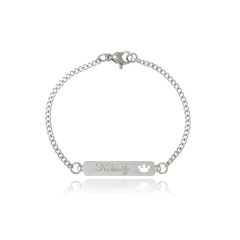 PULSEIRA COM NOME PERSONALIZADO E COROA - INOX IN 39 - comprar online