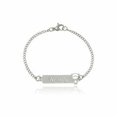 PULSEIRA COM NOME PERSONALIZADO E BONECA - INOX IN 40 - comprar online