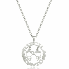 MANDALA COM BONECOS PENDURADO E NOME PERSONALIZADO - INOX IN 52 - comprar online
