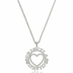 MANDALA COM NOMES PERSONALIZADO E CORAÇÃO VAZADO - INOX IN 53 - comprar online