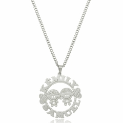 MANDALA COM NOMES PERSONALIZADOS E BONECOS MODELO 2 - INOX IN 56 - comprar online