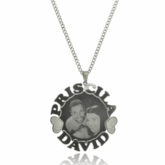 MANDALA COM NOMES PERSONALIZADOS E FOTOGRAVAÇÃO REDONDO - INOX IN 70 - comprar online