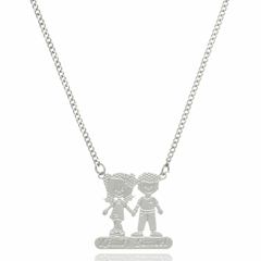 COLAR DOIS BONECOS COM NOME PERSONALIZADO - INOX IN 88 - comprar online