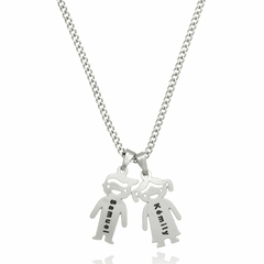 COLAR BONECOS PENDURADOS COM NOME PERSONALIZADO - INOX IN 97 - comprar online