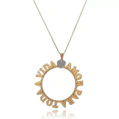 MANDALA COM NOME PERSONALIZADO LETRA MAIOR - MD 02 BANHADO OURO 18K - comprar online