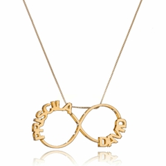 MANDALA INFINITO COM NOME PERSONALIZADO - MD 61 BANHADO OURO 18K