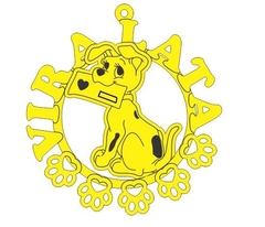 MANDALA DE PET - BANHADO OURO 18K MD 20 SIMPLES - loja online