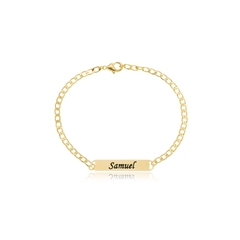 PULSEIRA COM NOME PERSONALIZADO - PL 210 BANHADO OURO 18K
