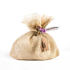 Embalagem de Juta Com Fios Dourados C/ 3 Unidades OLD na internet