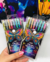KIT 8 CANETAS EM GEL E GLITTER COLORIDAS 