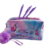 ESTOJO PELÚCIA GRANDE COM CHAVEIRO POMPOM GATINHO E BORBOLETA - comprar online